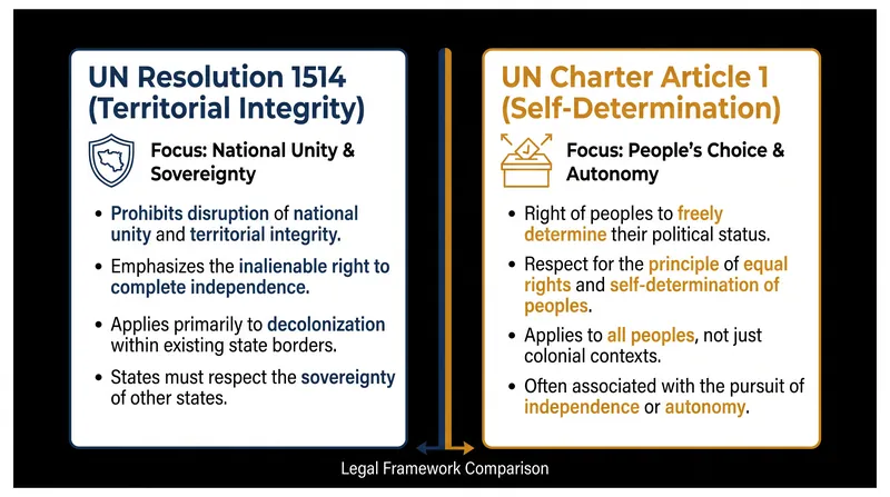 How the two nations rely on different pillars of United Nations law to support their claims.