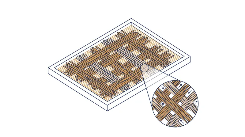 Unlike standard papermaking, the webal-ddeugi technique creates a multi-directional grain that prevents tearing.
