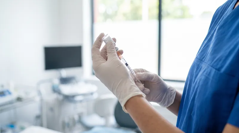 The drug is administered as a 300-milligram subcutaneous injection once every four weeks.