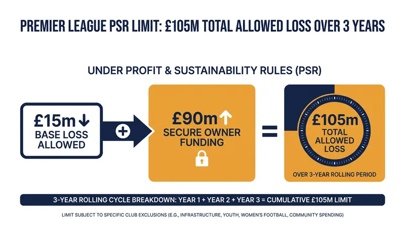 How the £105 million maximum loss is calculated over a three-year monitoring period.
