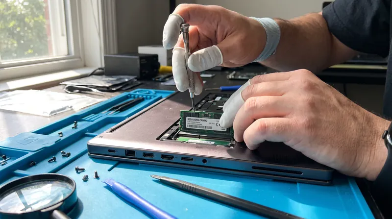 Unlike soldered memory, CAMM2 modules can be replaced or upgraded using a standard precision screwdriver.