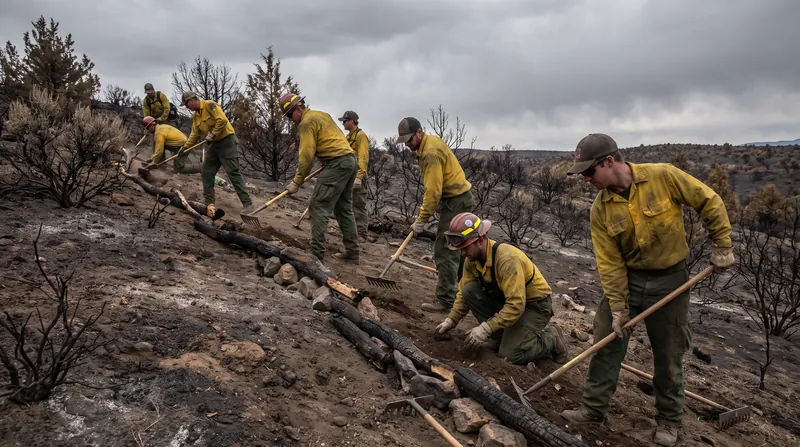 With containment lines secure, fire crews have shifted their focus to repairing suppression damage and stabilizing erosion-prone slopes.