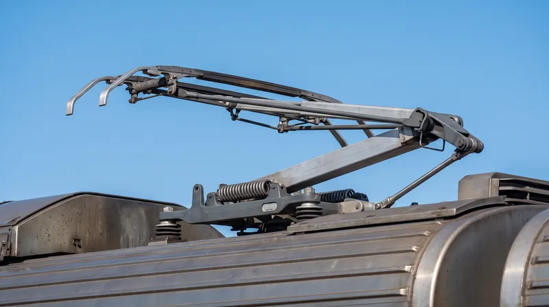When the overhead wires end, the pantograph retracts and the train seamlessly switches to onboard battery power.