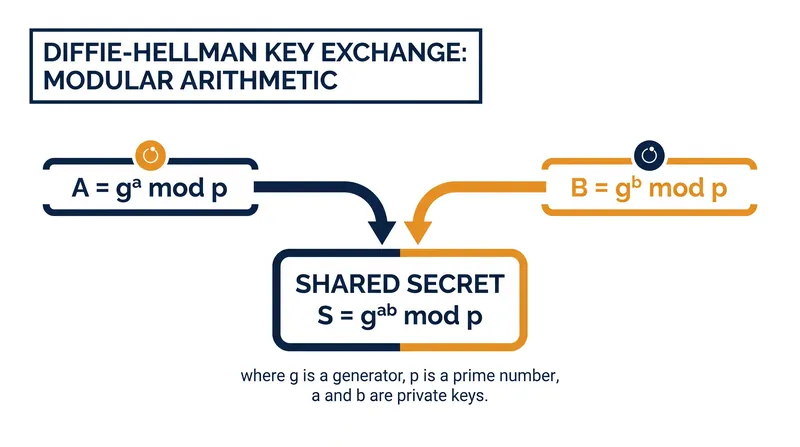 The underlying modular arithmetic relies on the commutative property of exponents.