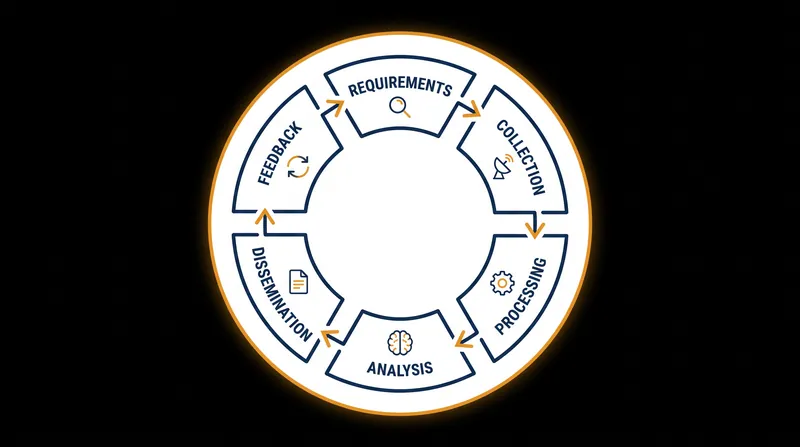 The six phases of the standard Intelligence Cycle.