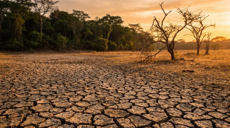 Savannization occurs when the dry season lengthens beyond what rainforest species can survive.