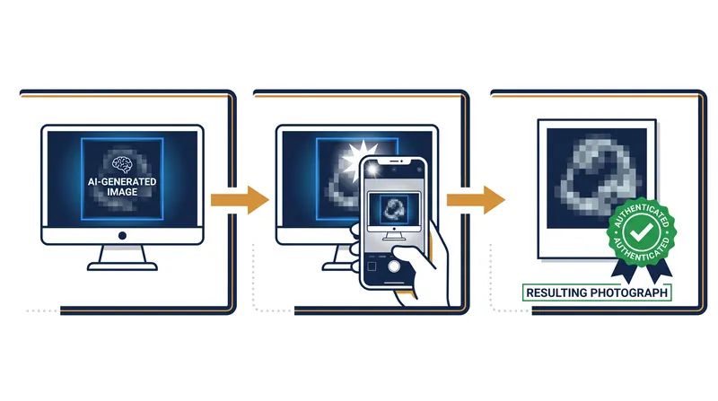 Hardware authentication proves a camera captured a specific pattern of light, but it cannot verify the context of the scene itself.