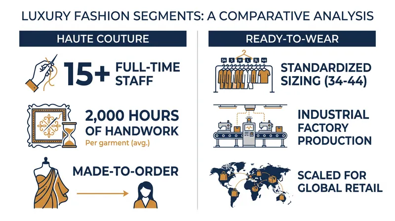 The structural and legal requirements that separate custom high fashion from commercial ready-to-wear.
