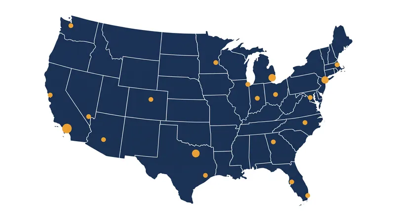 The 13 U.S. airports participating in the initial Gateside rollout.