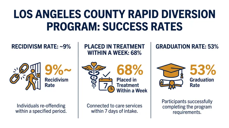Data from the RAND Corporation highlights the efficacy of rapid pretrial diversion.