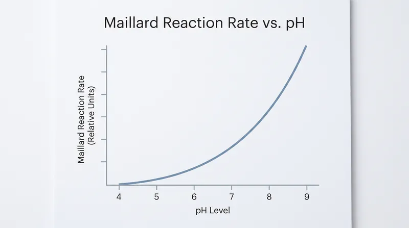 Alkaline environments dramatically accelerate the rate of the Maillard reaction.