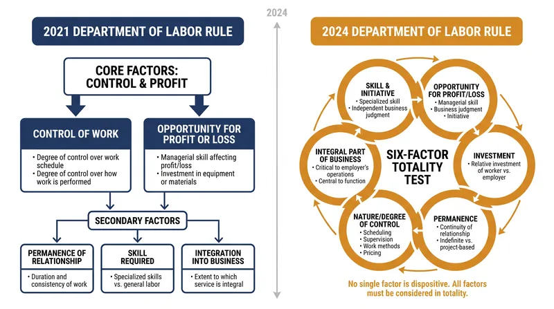 The 2024 rule dismantled the 2021 framework that elevated two core factors above the rest.