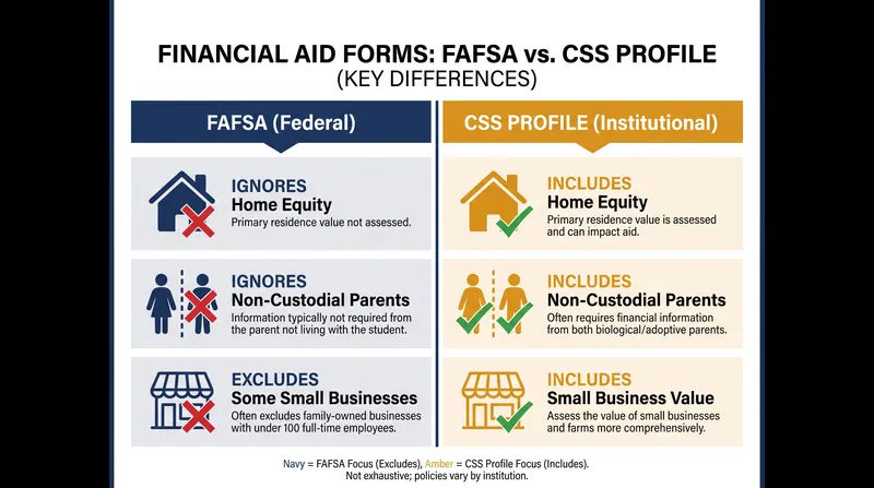 The Institutional Methodology assesses assets that the federal formula ignores.
