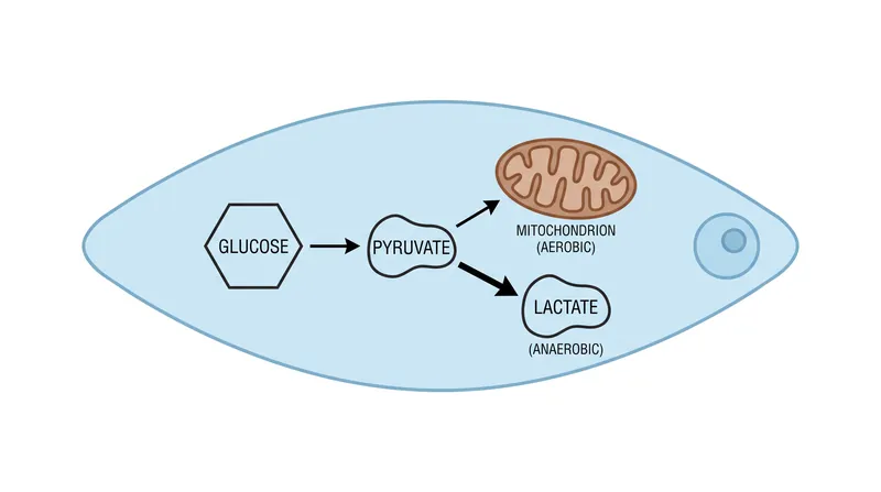 When mitochondrial capacity is exceeded, excess pyruvate is converted into lactate and released into the bloodstream.