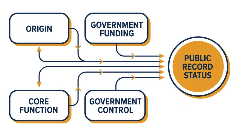 The four cumulative factors judges weigh to determine if a private entity operates as a de facto government agency.