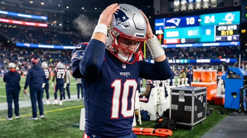 Drake Maye took responsibility for three fourth-quarter interceptions that erased New England's 10-point lead.