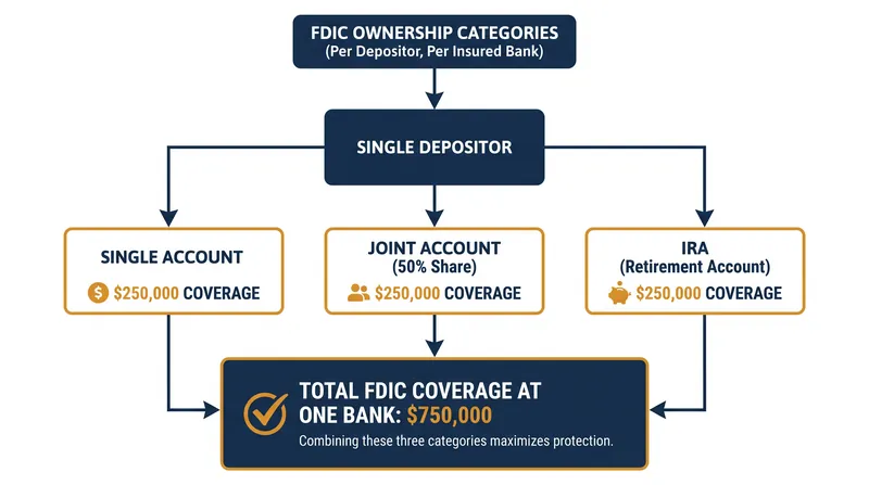 How a single depositor can stack ownership categories to multiply their FDIC coverage.