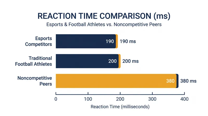 Esports competitors and traditional athletes share similar composite reaction times.