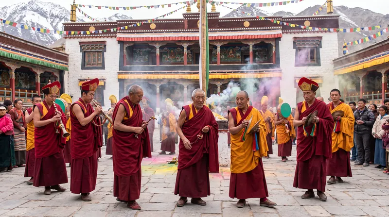 Vajrayana Buddhism employs complex rituals and deity yoga to accelerate the path to enlightenment.