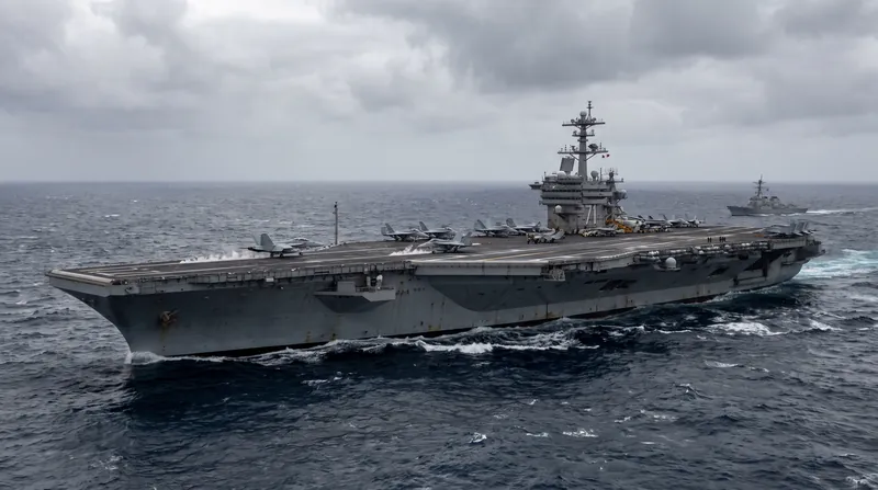 The USS Theodore Roosevelt is among the naval assets deployed to maintain a deterrent presence in the region.
