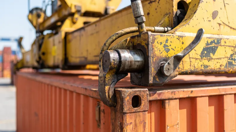 Standardized corner castings allow cranes worldwide to lift any TEU-compliant container.