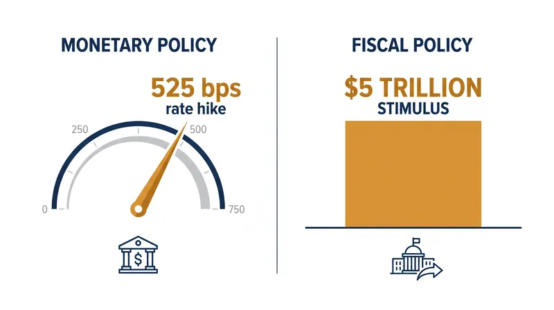 Monetary and fiscal policies operate on entirely different scales and timelines.
