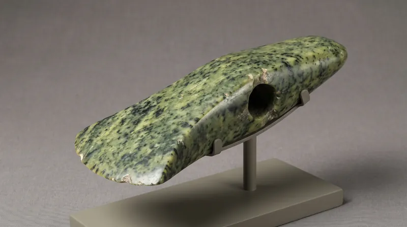 The serpentinite battle ax found alongside the skeleton showed clear signs of functional use.
