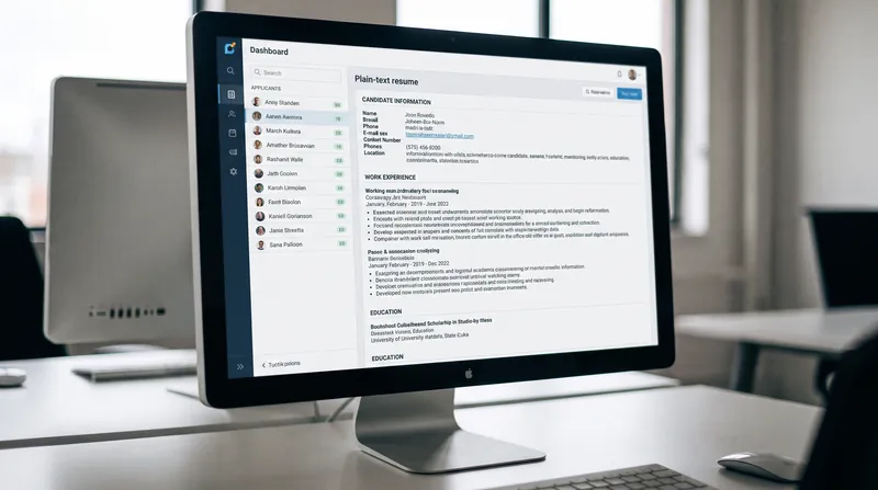 Complex formatting often breaks when parsed into plain text by an Applicant Tracking System.