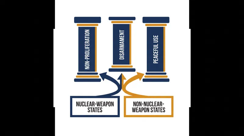 The tripartite structure of the 1968 Non-Proliferation Treaty.
