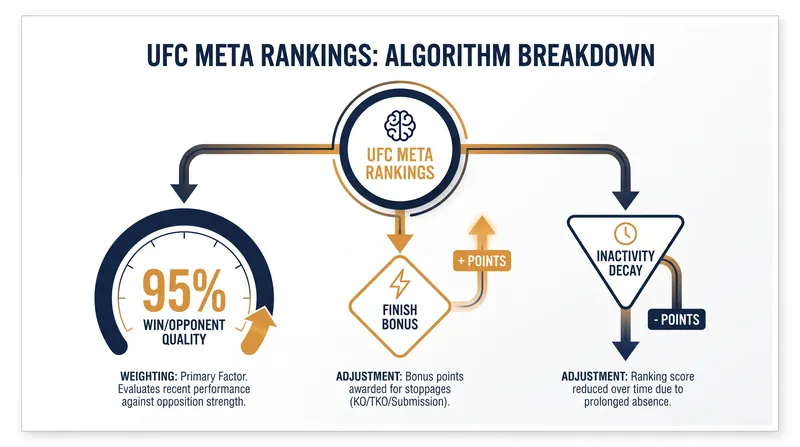 How the new Meta UFC Rankings algorithm weights fight data to determine standings.