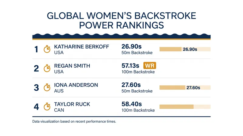 The top times from the 2026 Pan Pacific Championships highlight the current speed hierarchy.