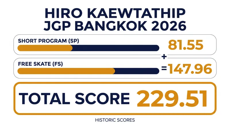 Kaewtathip set personal bests across both segments of the competition to secure his spot on the podium.