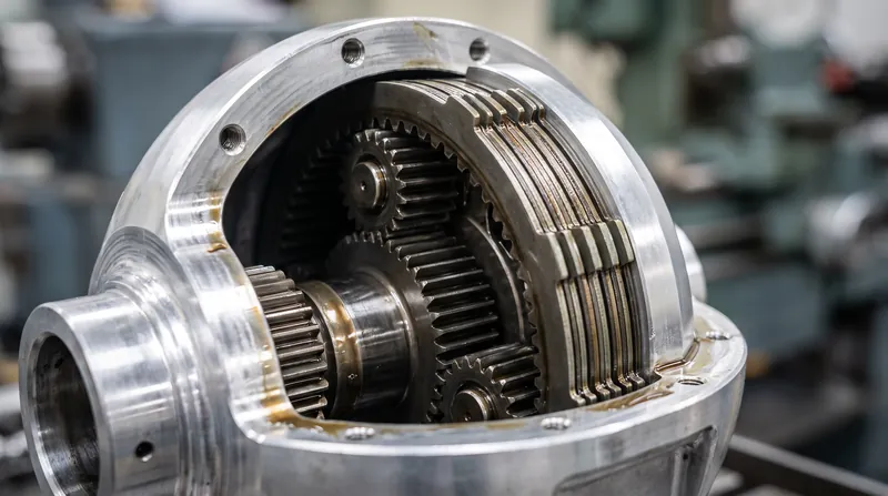 Planetary gears allow the differential to spin the outside wheel up to 10 percent faster than the carrier.
