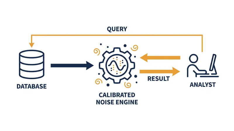 The mechanism of injecting mathematical noise into aggregate queries.