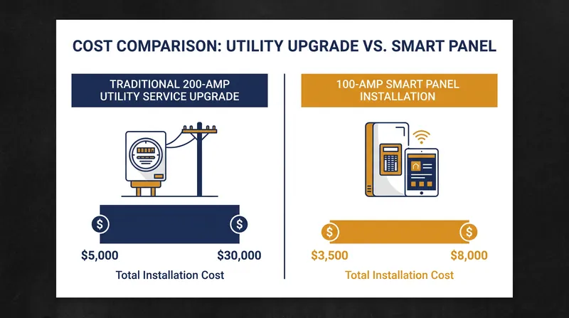 While the hardware costs more upfront, smart panels eliminate the massive expense of utility transformer and trenching work.