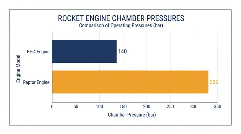 Full-flow staged combustion allows the Raptor engine to achieve more than double the chamber pressure of the oxygen-rich BE-4.