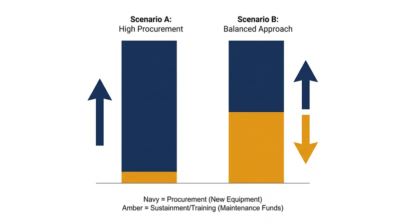 Over-investing in procurement while underfunding sustainment creates a hollow force.