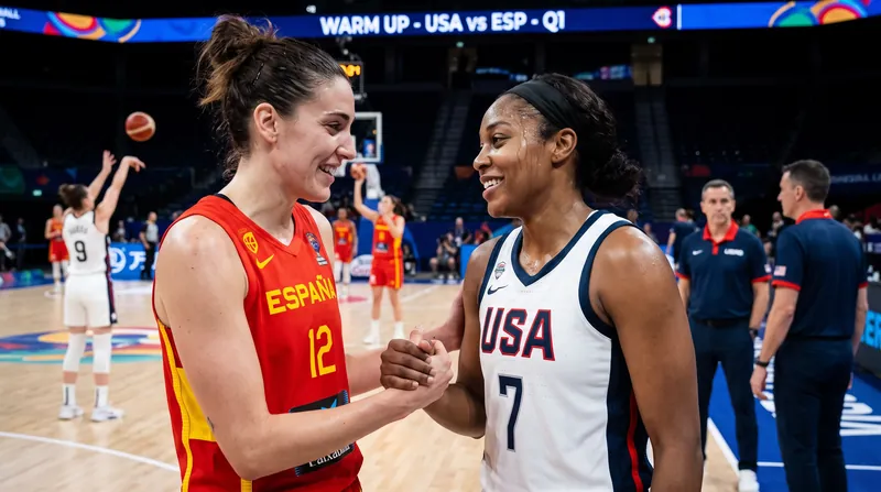 Spain's Megan Gustafson and USA's Caitlin Clark will reunite on the international stage after their time together at the University of Iowa.