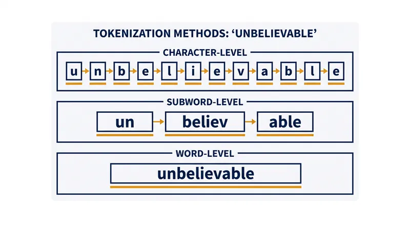Subword tokenization strikes a balance between sequence length and vocabulary size.