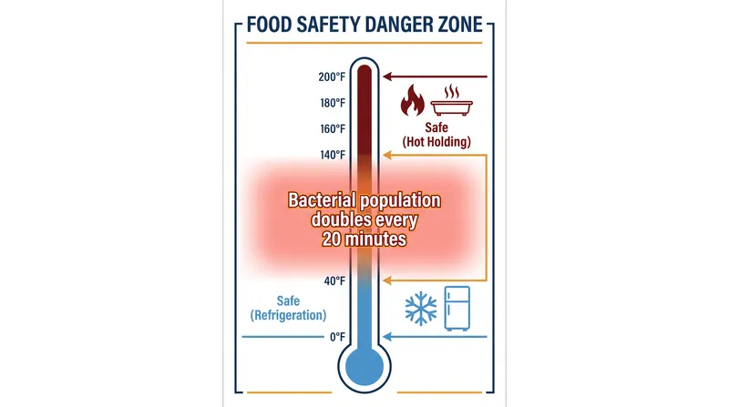 The Danger Zone represents the optimal temperature range for rapid bacterial replication.