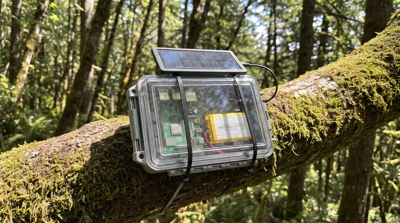 Solar-powered repeater nodes can be placed on high terrain to dramatically extend the range of a local mesh network.