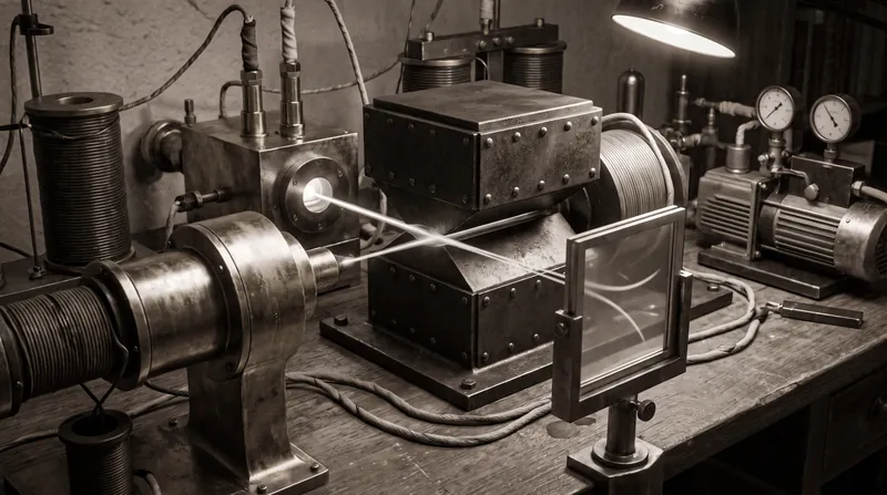 The 1922 Stern-Gerlach experiment provided physical proof of electron spin by splitting a beam of silver atoms.