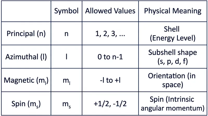 The four quantum numbers act as a unique coordinate system for every electron.