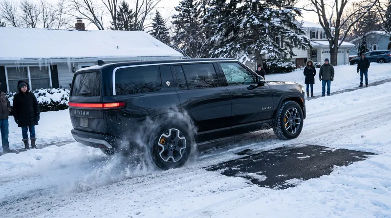 An open differential mathematically guarantees that a vehicle will send equal torque to both wheels, leaving it stranded if one wheel rests on a frictionless surface like ice.