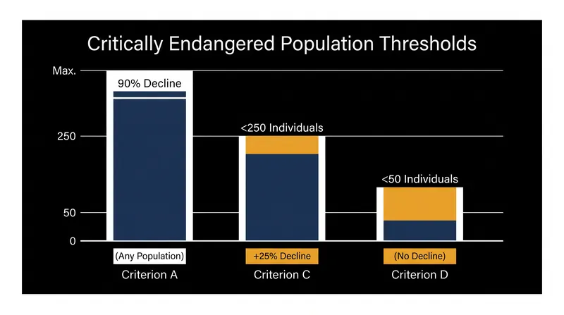 The framework balances rapid catastrophic decline against chronic low numbers.