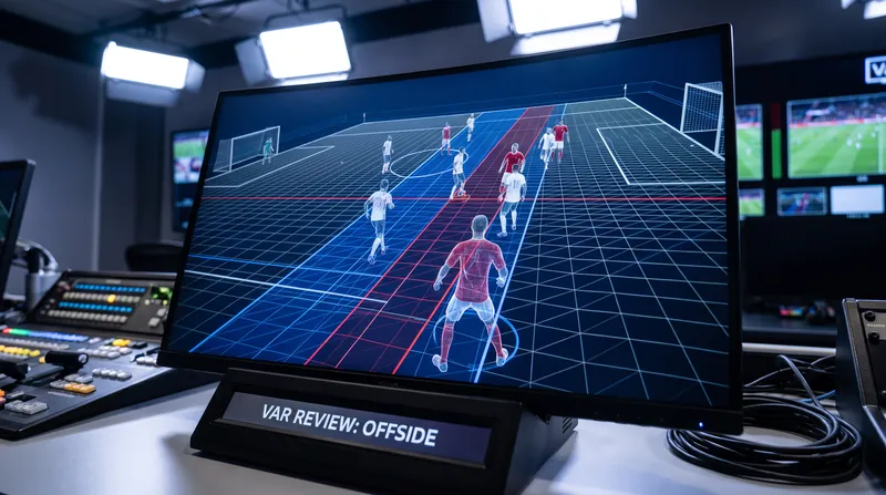 A human VAR operator must still validate the AI-generated kick point and offside lines before the decision is finalized.