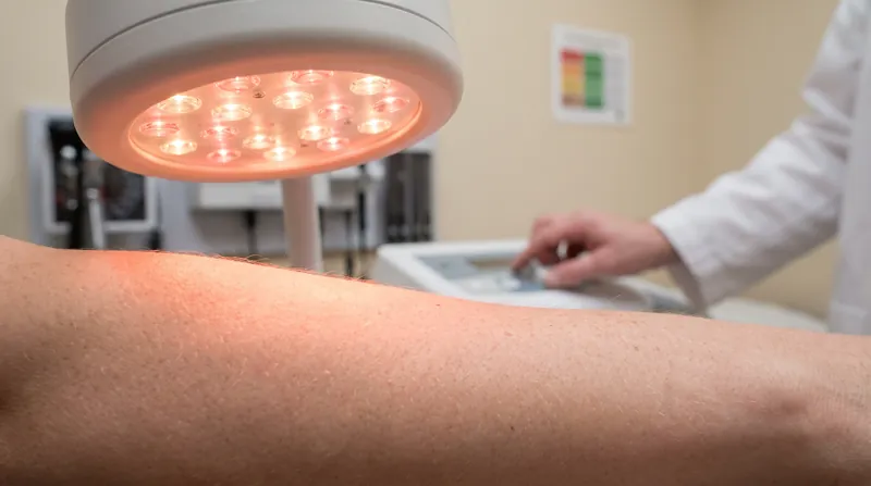 Red and near-infrared light penetrates the skin to interact directly with cellular mitochondria.