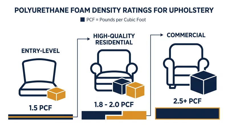 Industry benchmarks for foam density dictate where a cushion can be safely installed.