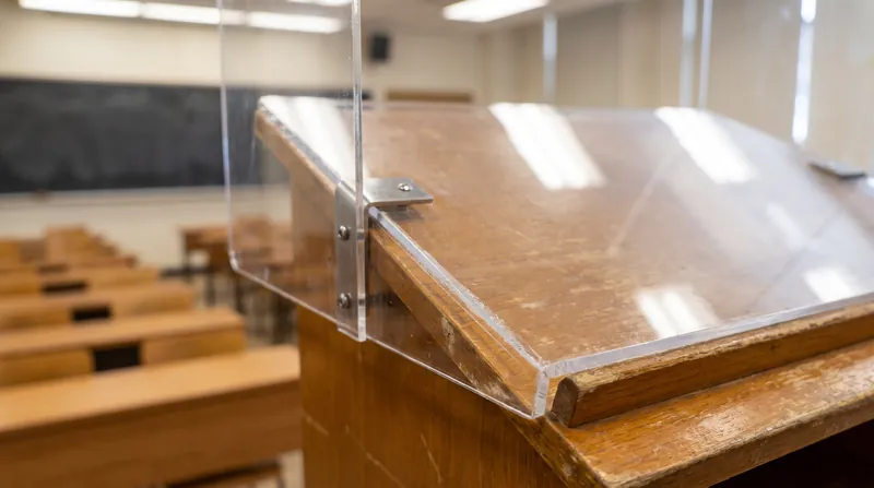 The court found that the university's offer of a plexiglass podium and enhanced air filtering for the Spring 2023 semester was a reasonable in-person accommodation.