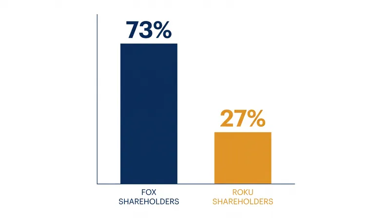 Proposed ownership structure of the combined Fox-Roku entity.